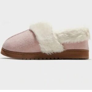DLUXE by dearfoams Women's June Felted SOFT Slippers Mauve PINK Size L 9/10 NWT